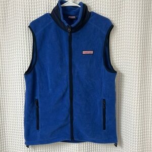 Vineyard Vines Mens Blue Fleece Vest Medium